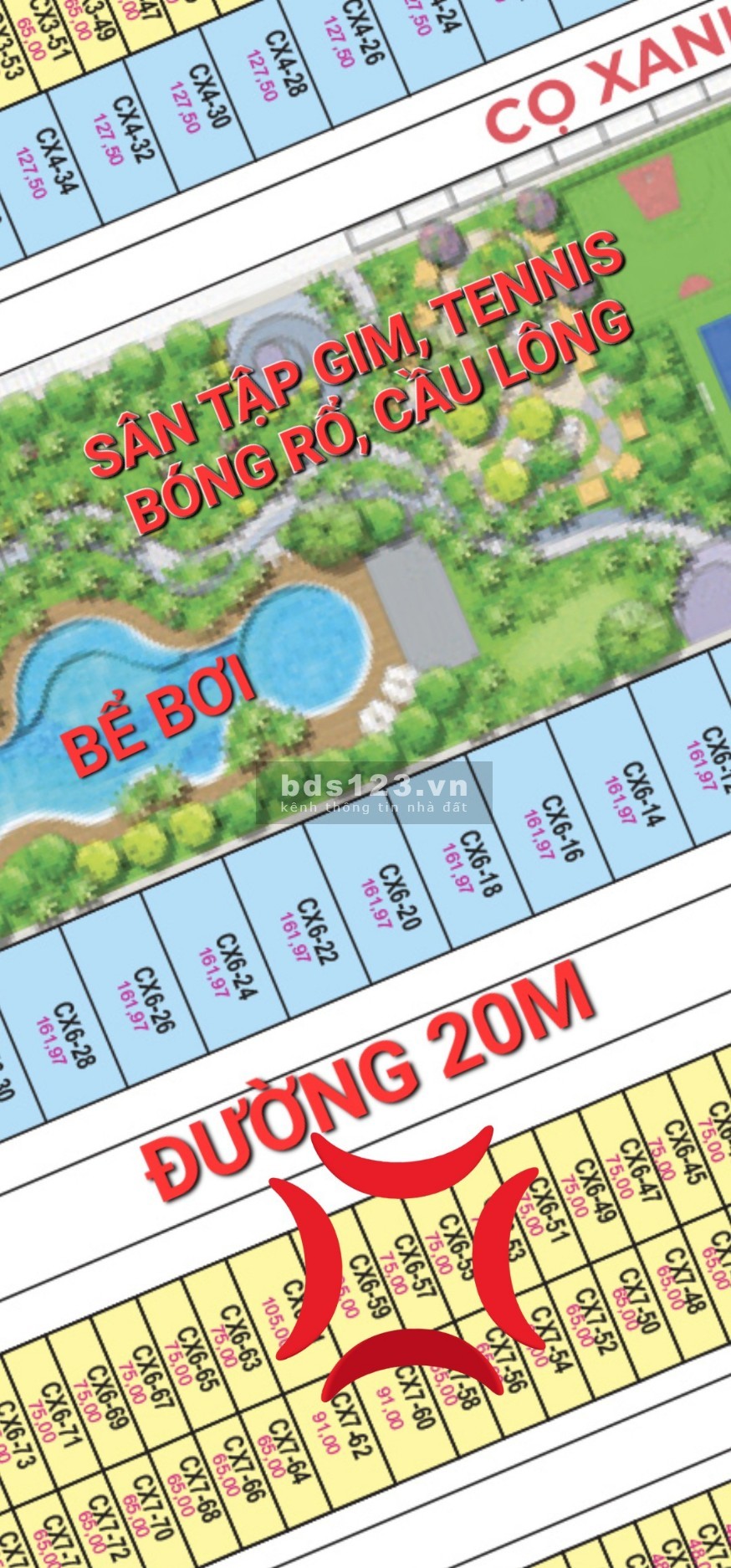 Biệt thự CX6 75m2 đường 20m, ngay 10 toà chung cư - Giá rẻ nhất Vinhomes Ocean Park 2