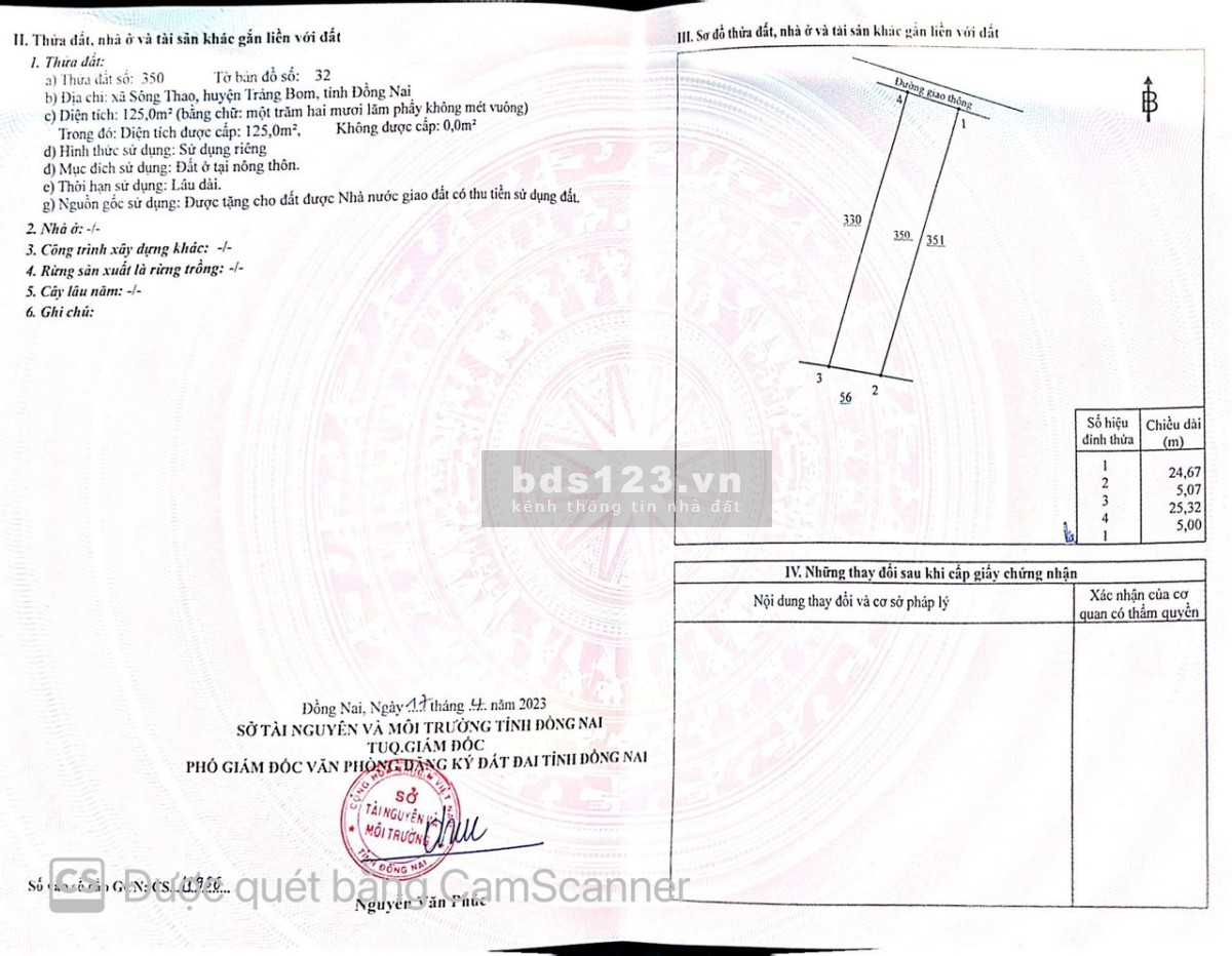 Bán đất với 960tr sở hữu ngay cuốn sổ của riêng bạn tại Trảng Bom - Đồng Nai