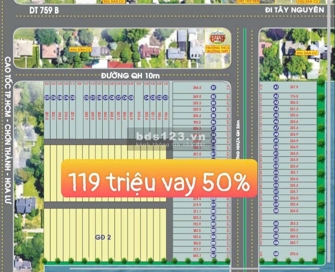 Đất thổ cư sổ sẵn Tân Tiến Bình Phước gần chợ