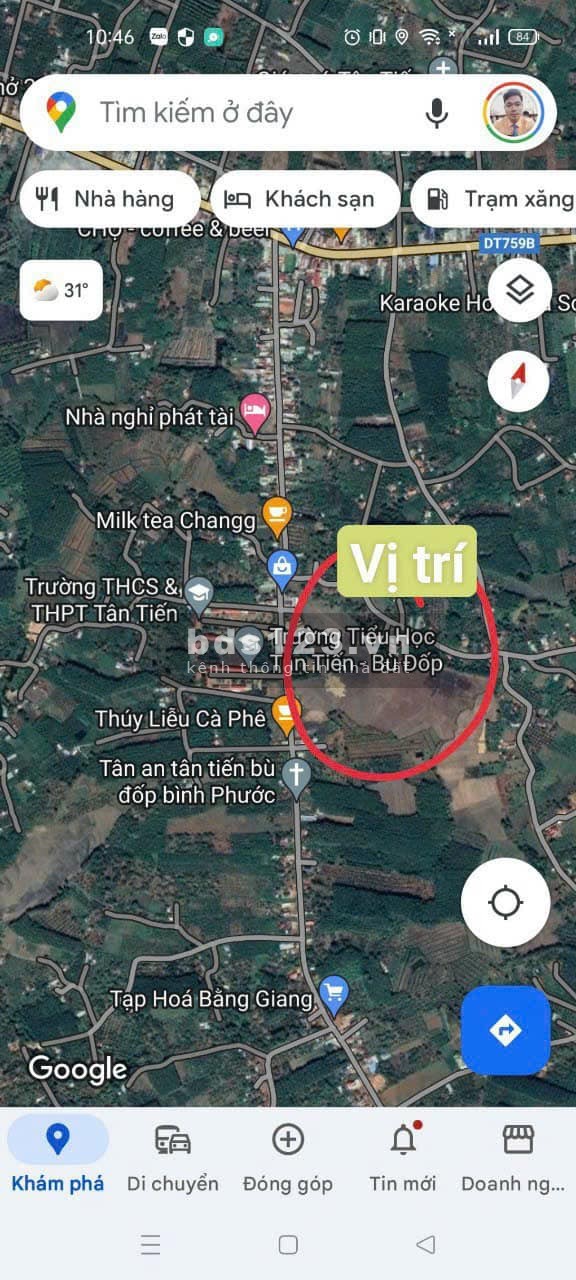 Đất thổ cư sổ sẵn Tân Tiến Bình Phước gần chợ