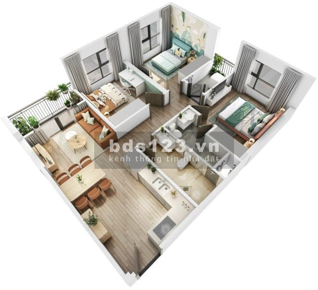 Mua là được căn hộ 3PN 81m phân khu cao cấp view thoáng mát Vinhomes tây Mỗ giá 3,7 tỷ