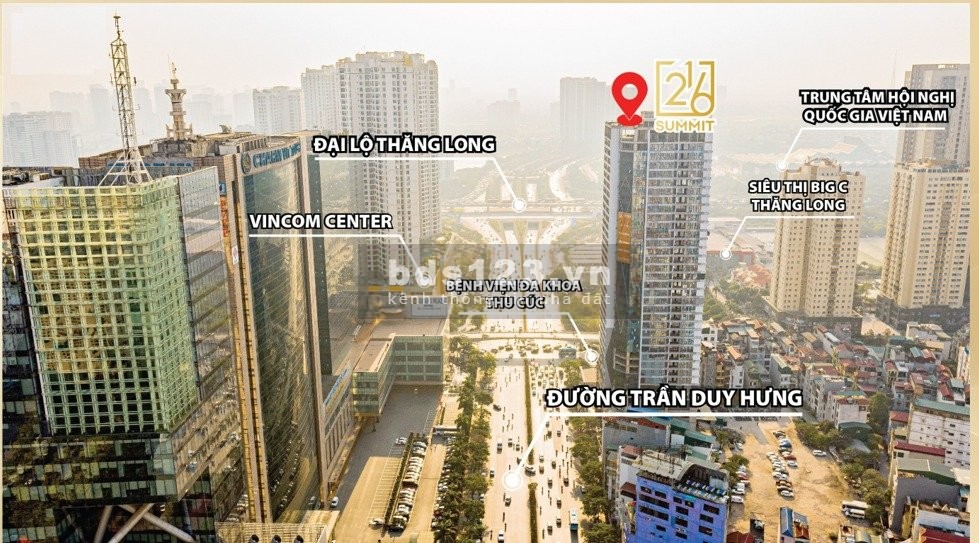 Bán suất ngoại giao căn 2pn, 86m2, full nội thất, CK gần 400tr dự án Summit Trần Duy Hưng