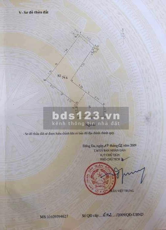 Bán đất tặng nhà phố Thái Hà – Ngõ Thông - Ô tô tránh đỗ - Dt80m2. Giá 11.2tỷ