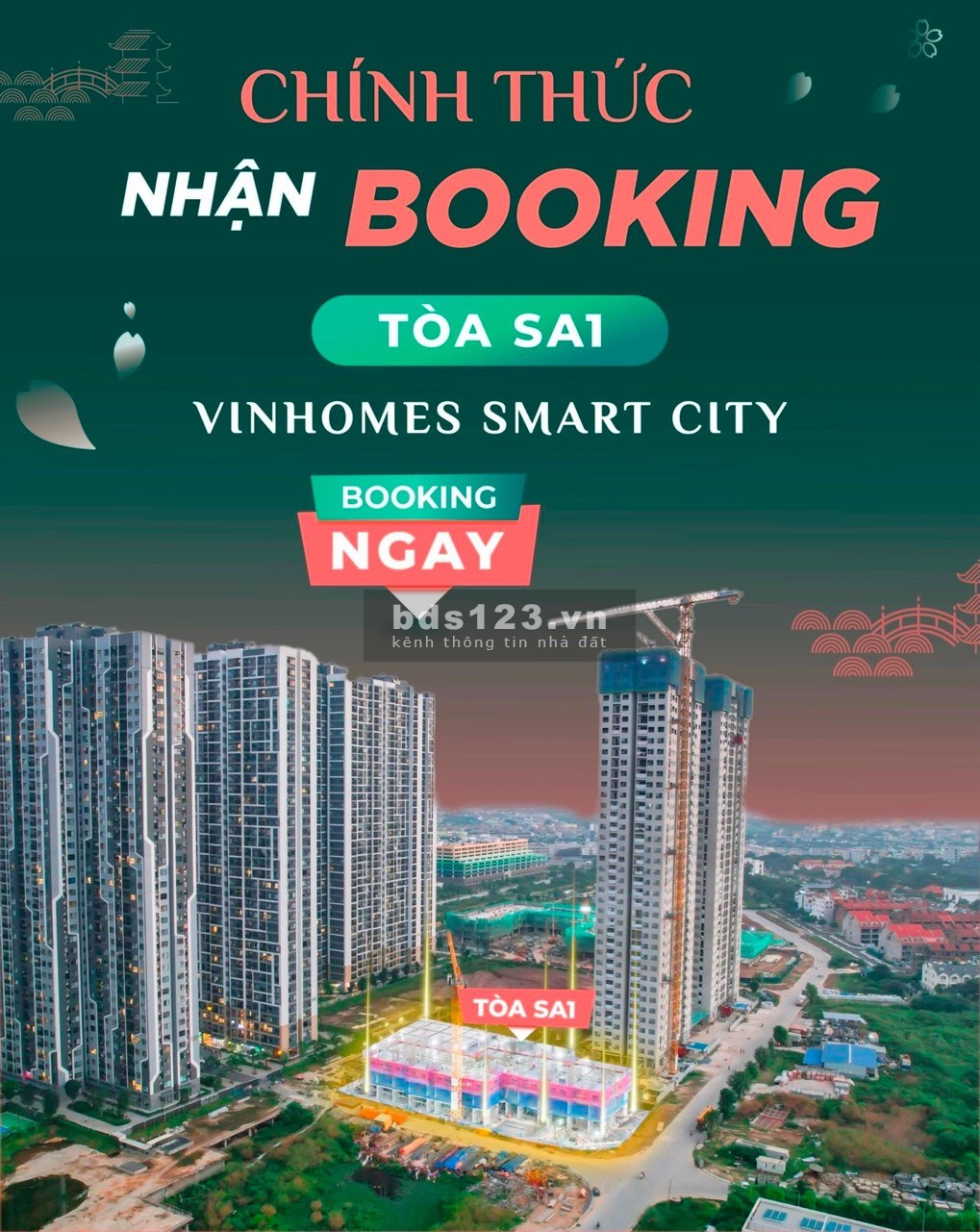Mở bán SA1 phân khu SAKURA Toà căn hộ chuẩn Resort 5* Nhật Bản cuối cùng tại Vinhomes smart city.
