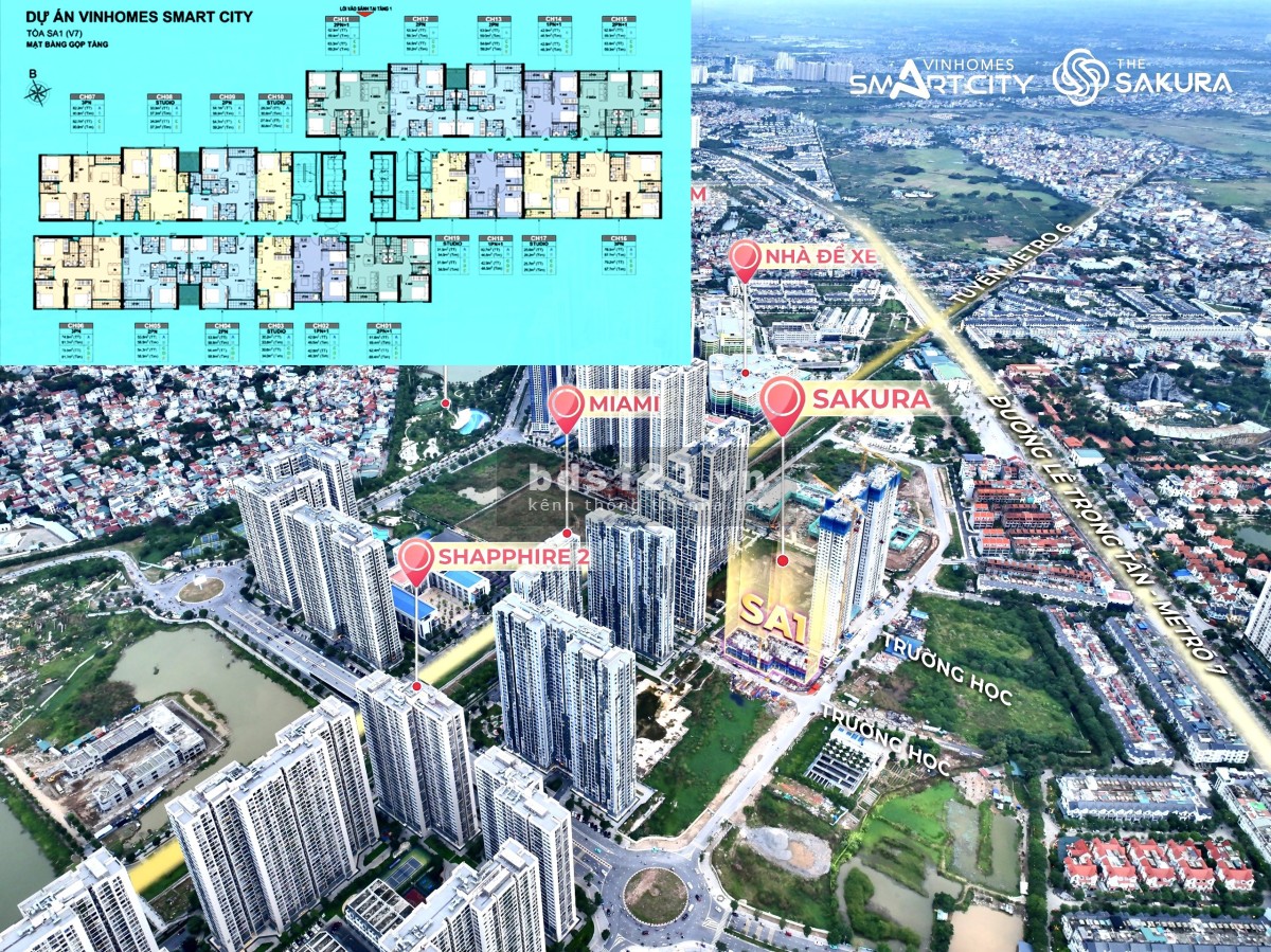 Mở bán SA1 phân khu SAKURA Toà căn hộ chuẩn Resort 5* Nhật Bản cuối cùng tại Vinhomes smart city.