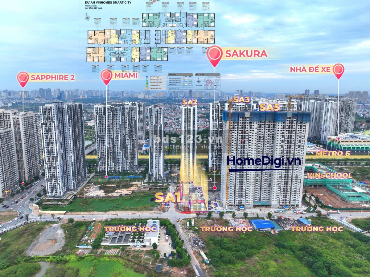 Mở bán SA1 phân khu SAKURA Toà căn hộ chuẩn Resort 5* Nhật Bản cuối cùng tại Vinhomes smart city.