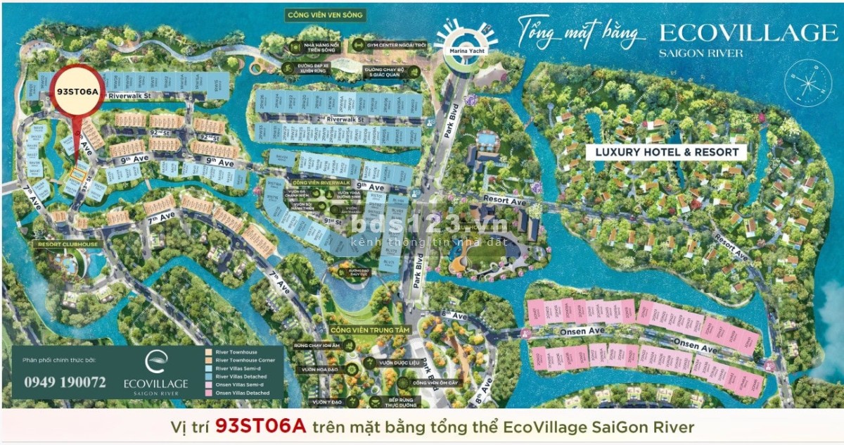 Biệt thự song lập mặt tiền sông Ecovillage Saigon River giá 14,5 tỷ (gồm VAT, PBT)