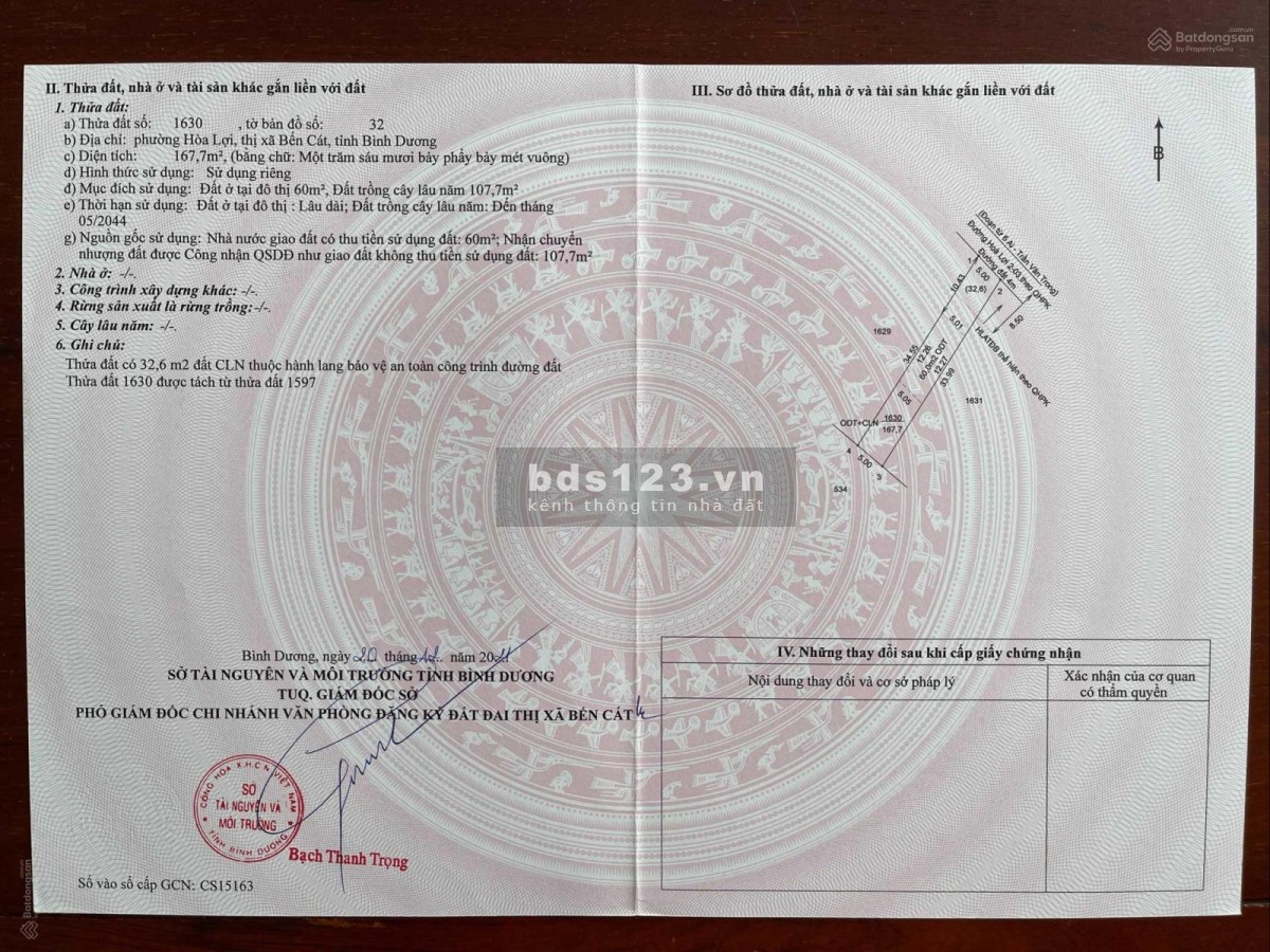 Bán đất giá RẺ ngay chợ Nhật Huy, Hòa Lợi, Bến Cát, Bình DƯơng