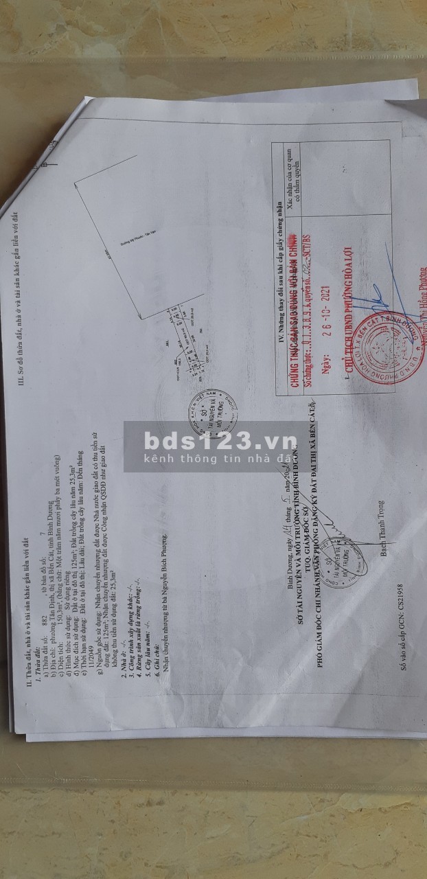 Bán nhà mặt tiền kinh doanh, Thị xã Bến Cát - Bình Dương giá 3tỷ950