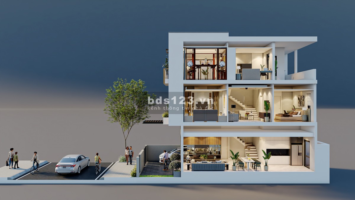 Bán nhà 3 tầng trung tâm, không ngập lụt, sát siêu thị, bệnh viện quốc tế, đh FPT, có thể vay 70%.
