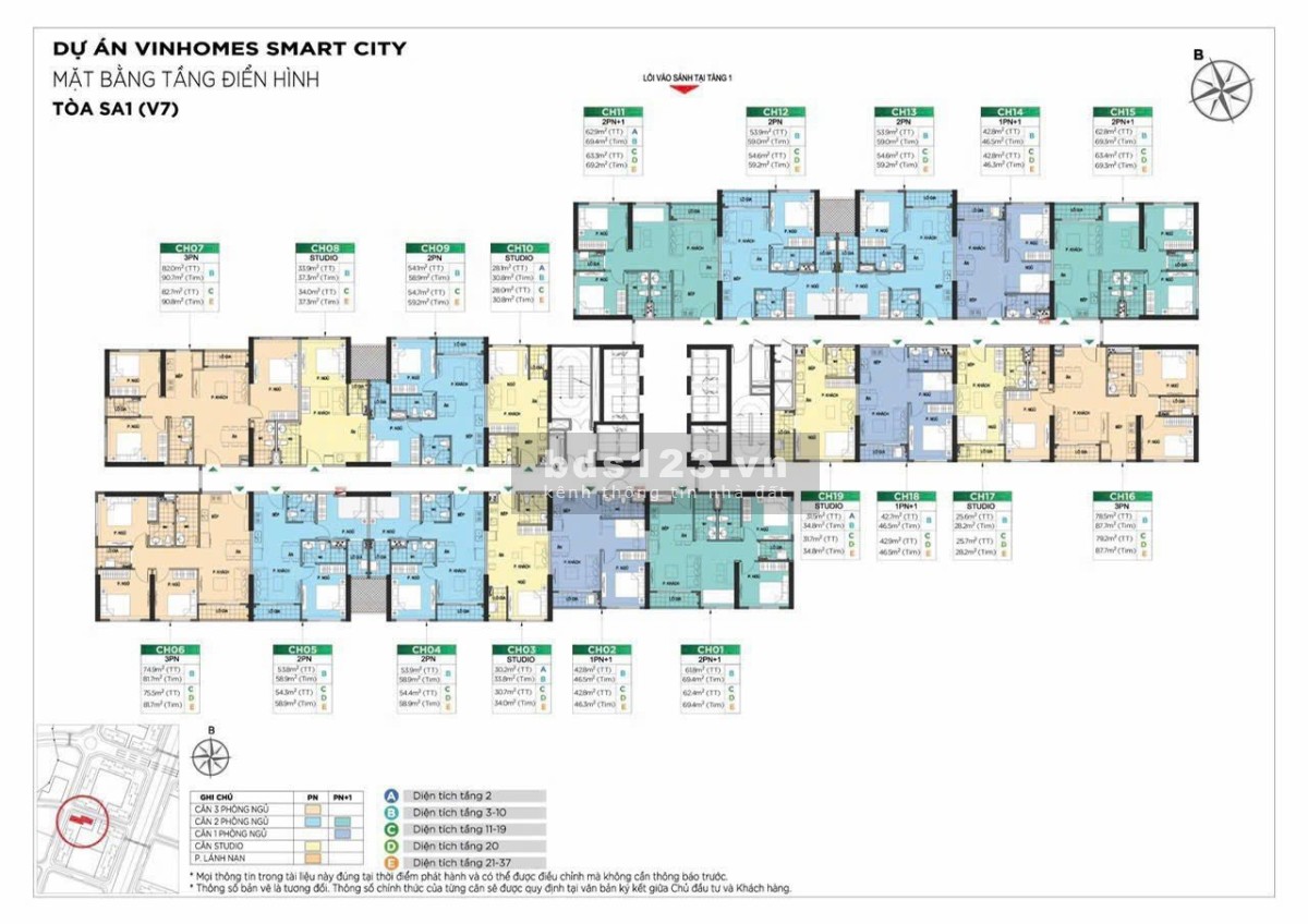 Mở bán đợt 1 toà SA1 - toà cuối cùng có giá tốt nhất tại dự án Vinhomes Smart City.