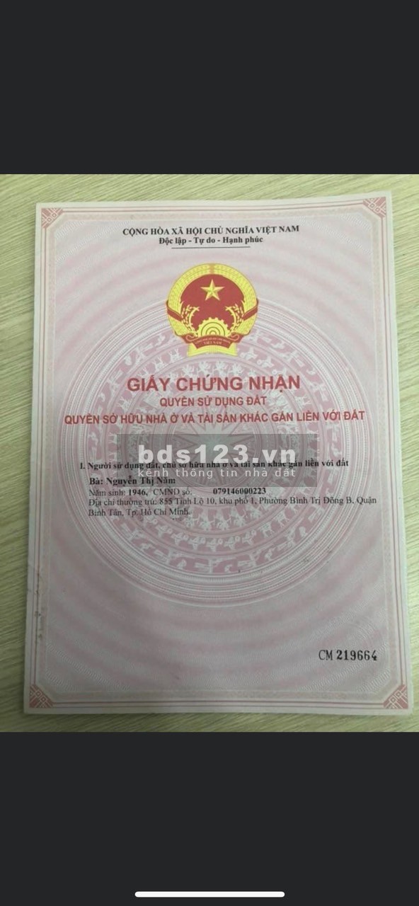 Chính chủ cần bán gấp đất Hương Lộ 2 ( Mã Lò) 1880m2 giá 16tr/m2