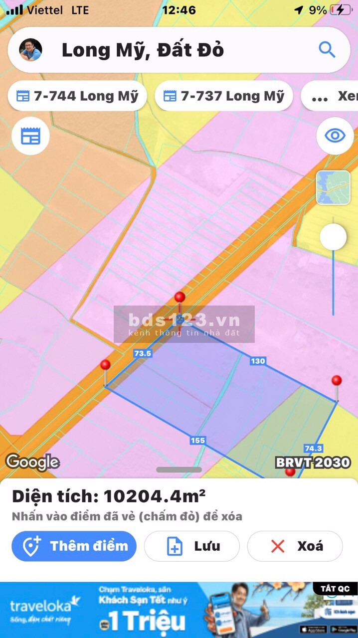 Hơn 1ha đất ONT có 800tc, 73m mặt tiền nhựa, cách biển Phước Hải 3km, view núi Minh Đạm, chỉ 30Tỷ