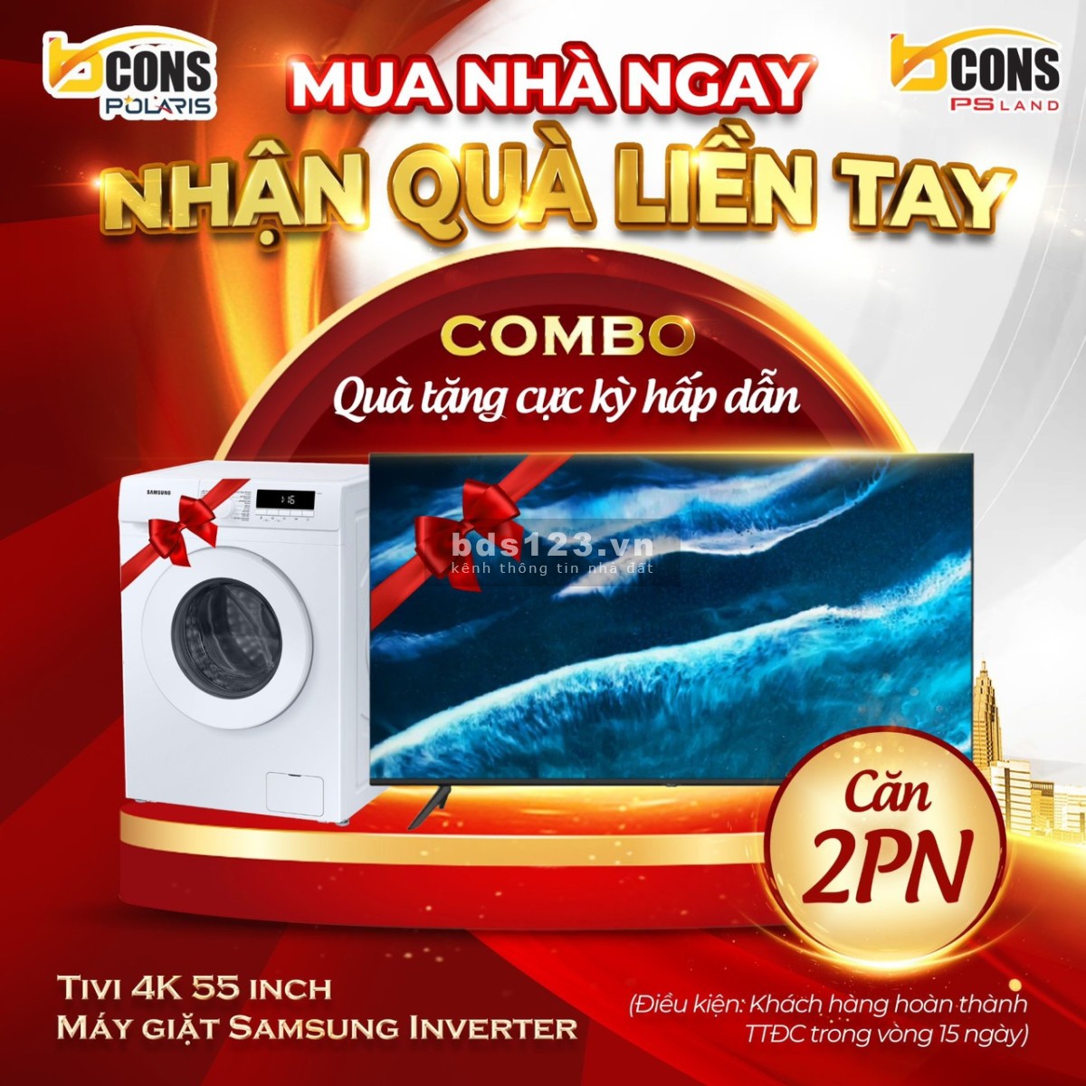 Chỉ với 160tr sở hữu căn hộ Bcons Polaris ngay đại lộ Phạm Văn Đồng, cam kết cho thuê 12 triệu/tháng