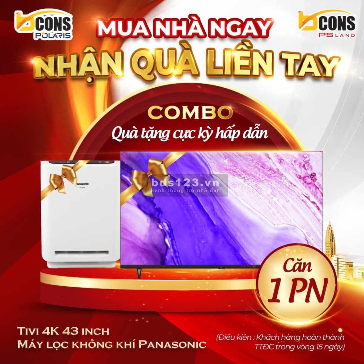 Chỉ với 160tr sở hữu căn hộ Bcons Polaris ngay đại lộ Phạm Văn Đồng, cam kết cho thuê 12 triệu/tháng