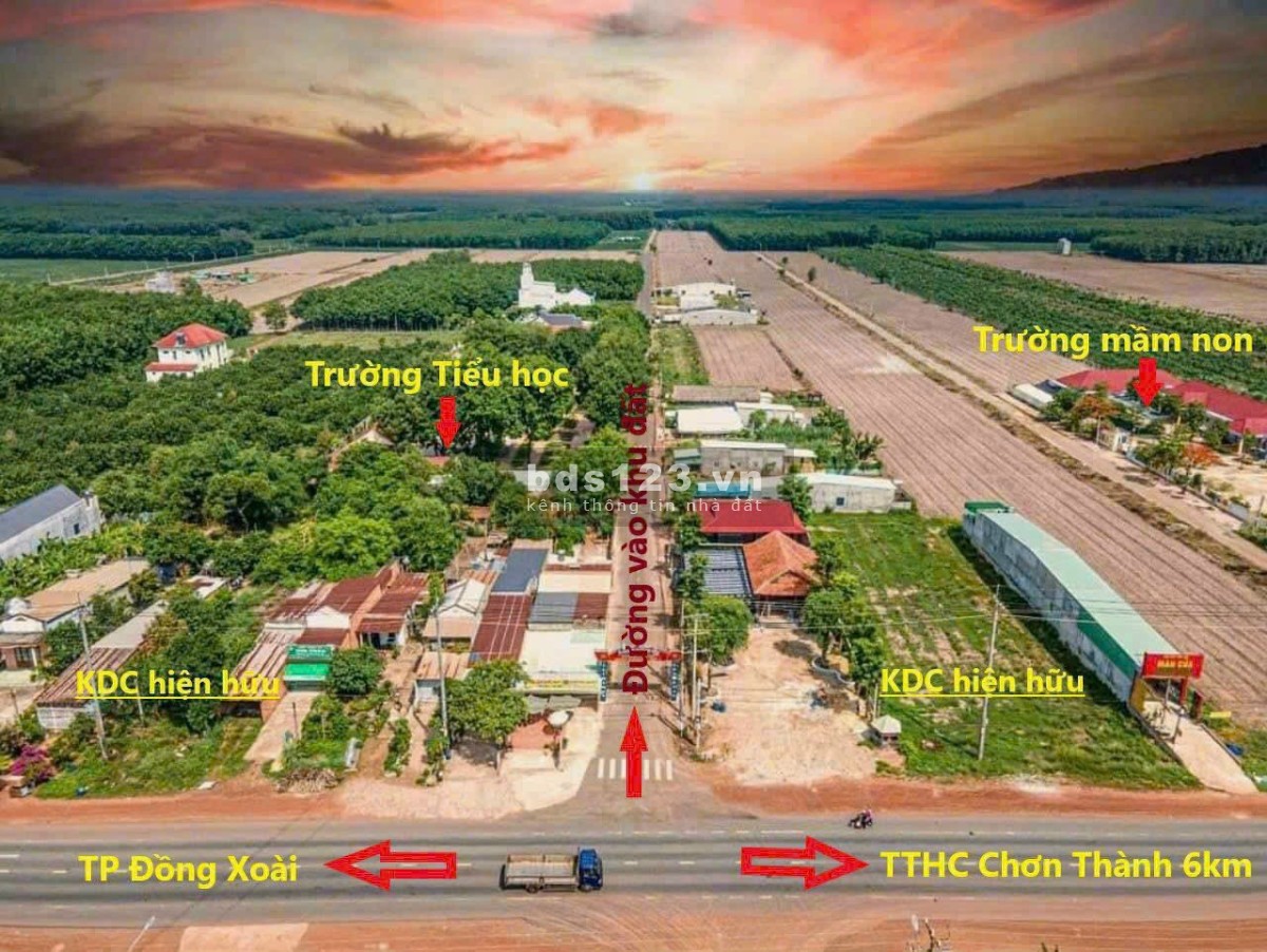 Sở hữu đất nền thị xã liền kề TTTM Chơn Thành chỉ 3,2 triệu/m2