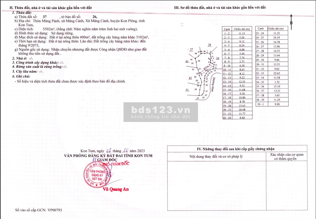 Chính chủ cần bán đất Măng Đen - Kon Tum