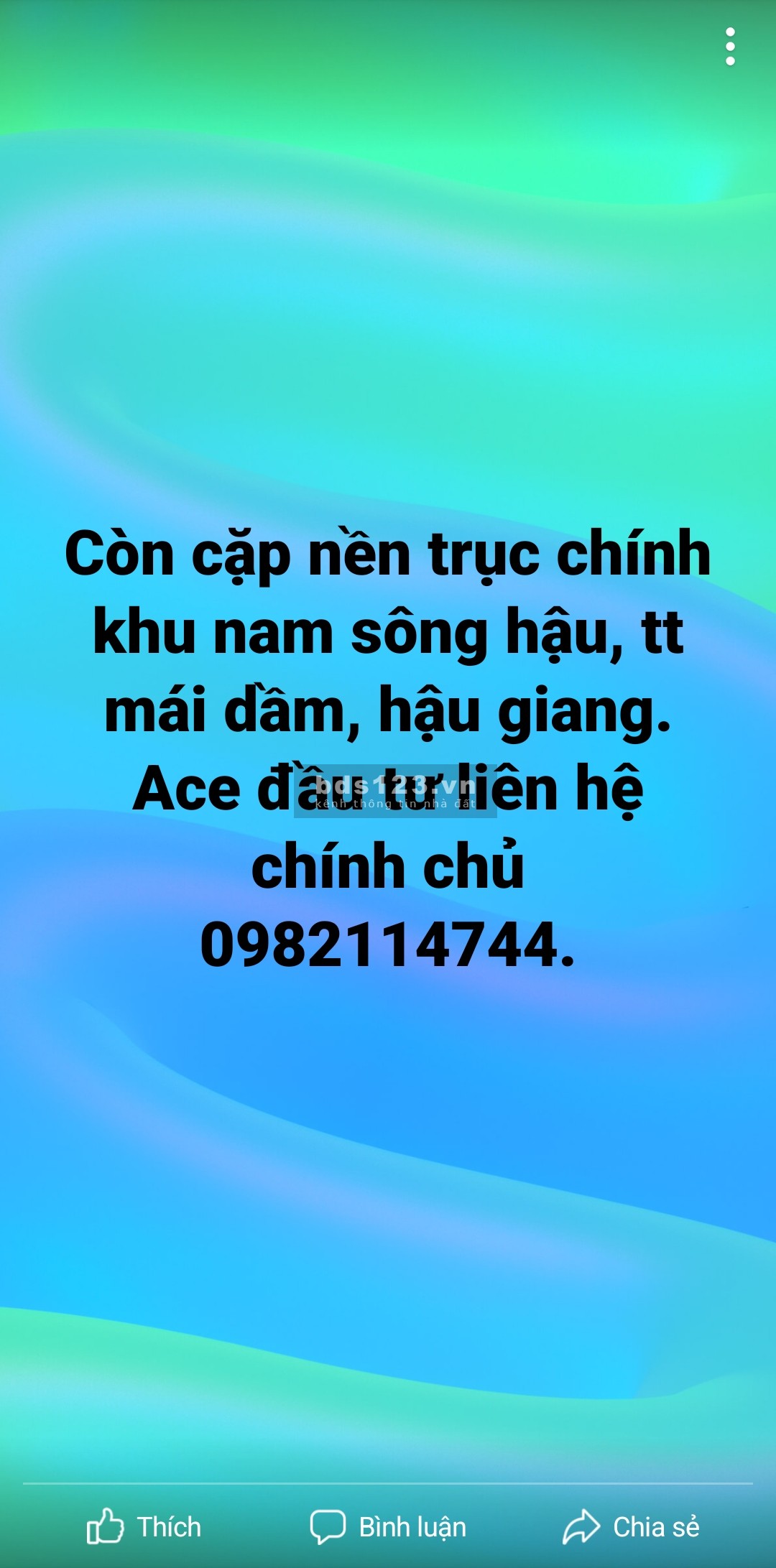Đất chính chủ, trục chính đường số 10, gần chợ, Bến Tàu.