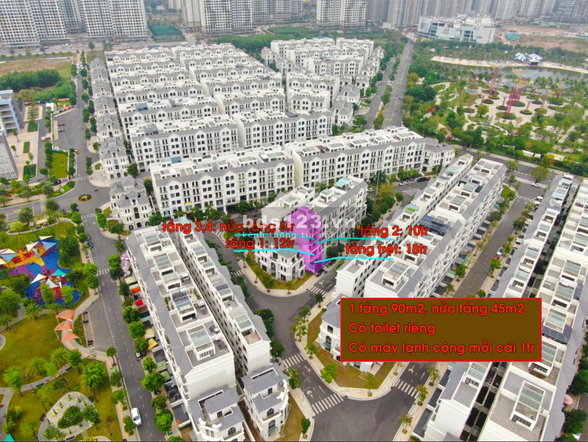 Nhà phố Vinhomes 5 tầng, hoàn thiện đẹp, diện tích 135m2,…