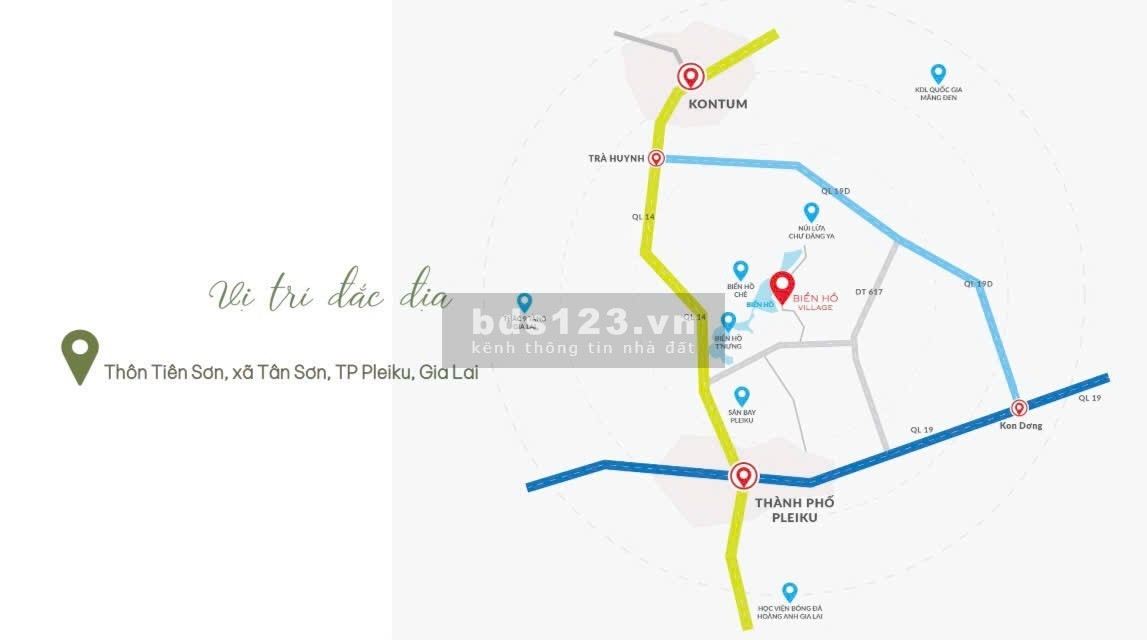 Chính chủ thổ cư vilage Biển Hồ TPPleiku chỉ 800 triệu