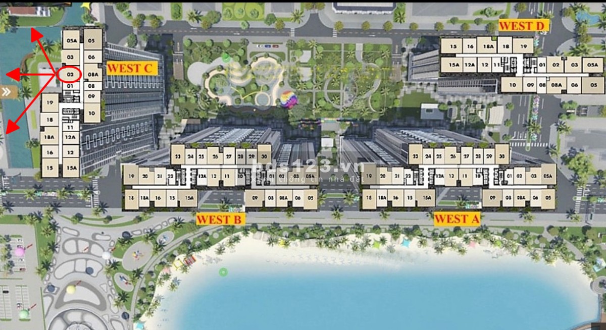 Bán 2PN 54m Masteri tầng trung, hướng ĐN view TP siêu đẹp tại Vinhomes Smart City giá 3,4 tỷ