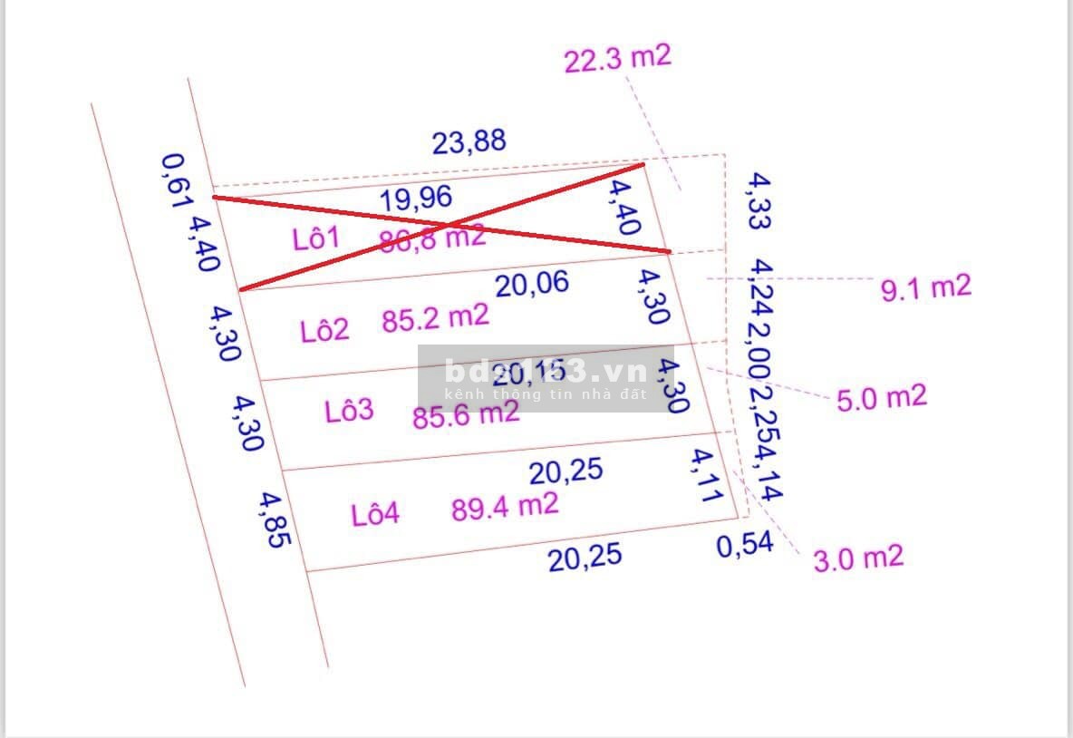 Diện tích 85m2 – Thường lệ - Đại thịnh - Mê Linh.