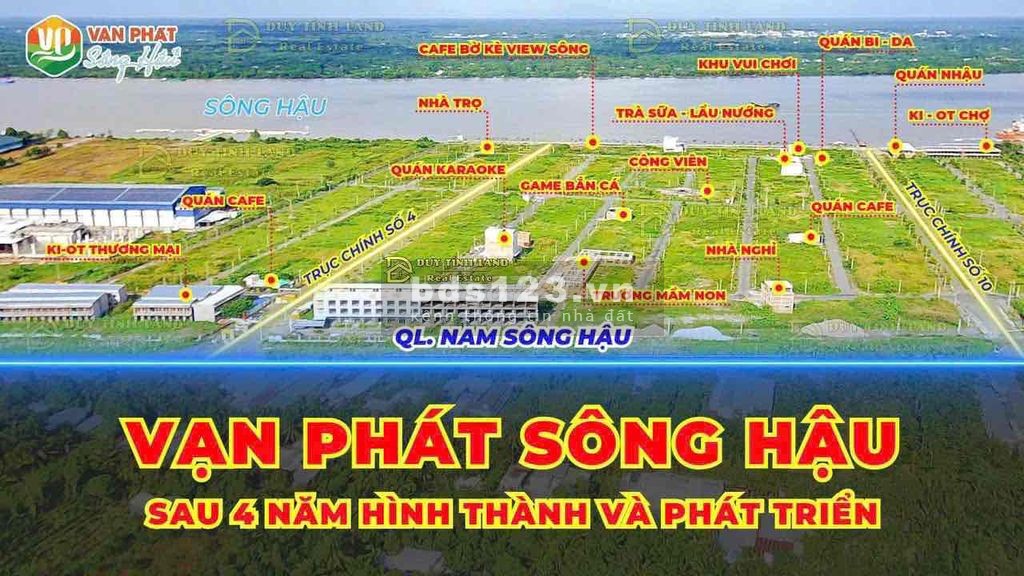 Kẹt tiền bán gấp cặp nền 210M2_ 950 triệu trục chính Vạn Phát sông Hậu