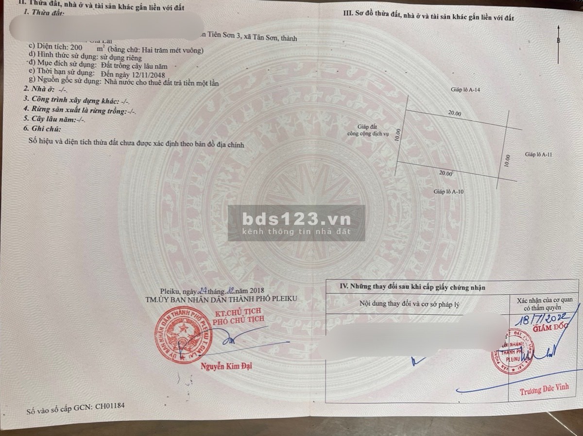 Cần bán nhà vườn vỉew Biển Hồ Pleiku kết hợp khai thác dòng tiền