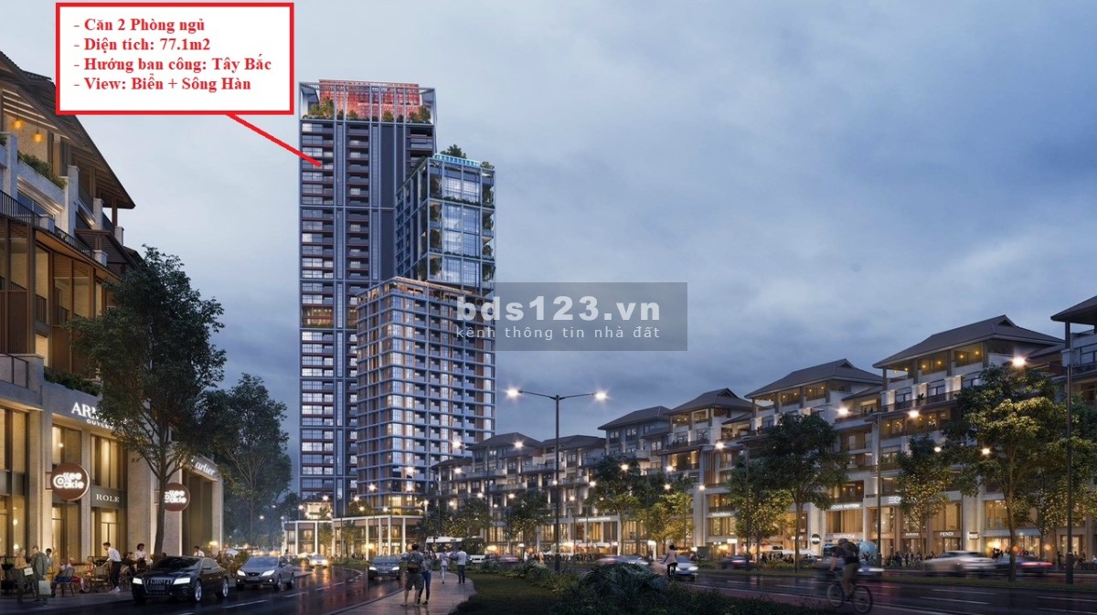 Ưu đãi đặc biệt. Bán Căn 2PN. Tầng 29 View Sông Hàn. NH hỗ trợ lãi suất lên đến 30 tháng.