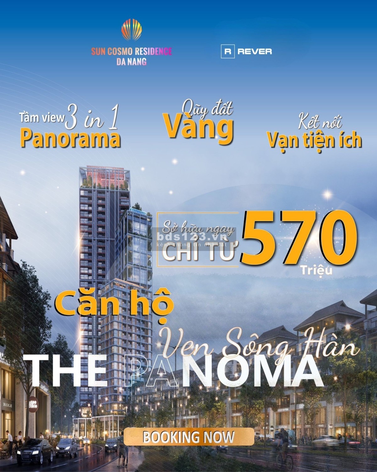 Căn hộ Sun Group ngay cầu Trần Thị Lý - Mặt tiền sông Hàn - CK 21% - Ân hạn gốc miễn lãi 30 tháng