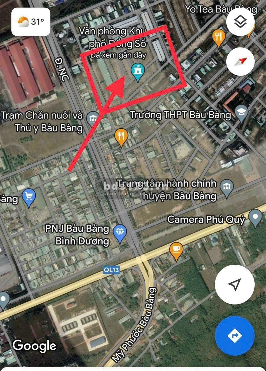 Kẹt tiền cần bán gấp lô đất thổ cư ngay TTHC Bàu Bàng Bình Dương giá 900 triệu