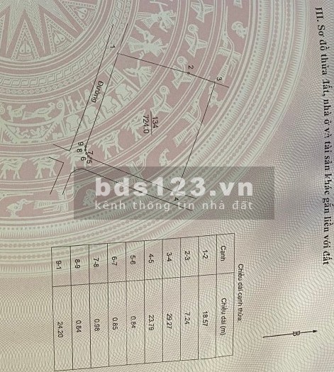Siêu phẩm đất nền sổ đỏ 724 m2 2 mặt đường rộng 4m, thôn Độ Chàng, Đại Thành, Quốc Oai HN bán gấp