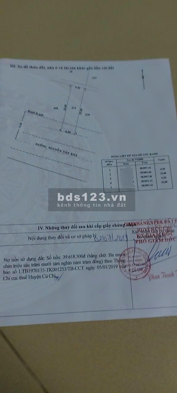 Khai xuân đầu năm lô đất 2MT đườNG Nguyễn Văn Khạ 169m 6,5x26 Gía chỉ 1 tỷ 450
