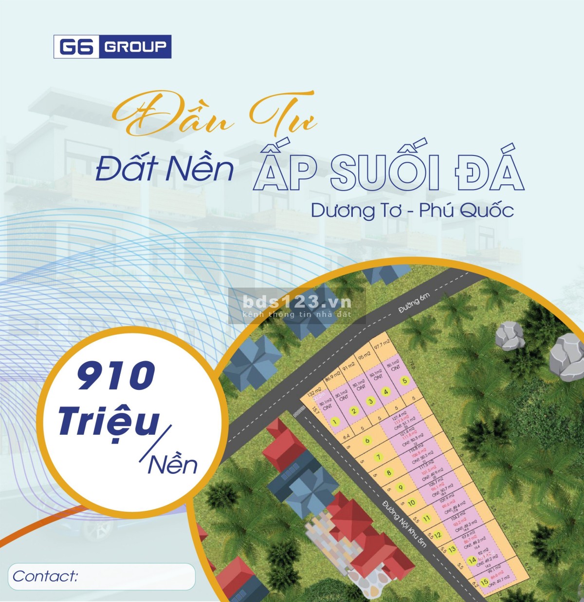 Đất nền thổ cư Phú Quốc, diện tích 92m2, giá chưa đến 1 tỷ/nền