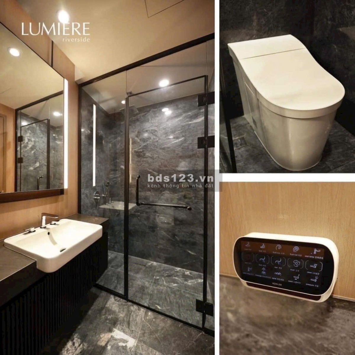 Cho thuê căn hộ 3 phòng ngủ view sông Lumiere Riverside. 0775505038