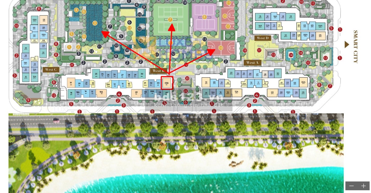 Bán chung cư 3PN 81m view đẹp tầng trung Masteri đẹp nhất Vinhomes Smart City giá 5,1 tỷ
