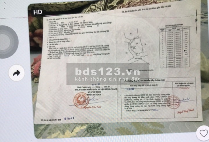 Chính chủ bán đất Bình Chánh nông nghiệp, lên thổ cư 700m2