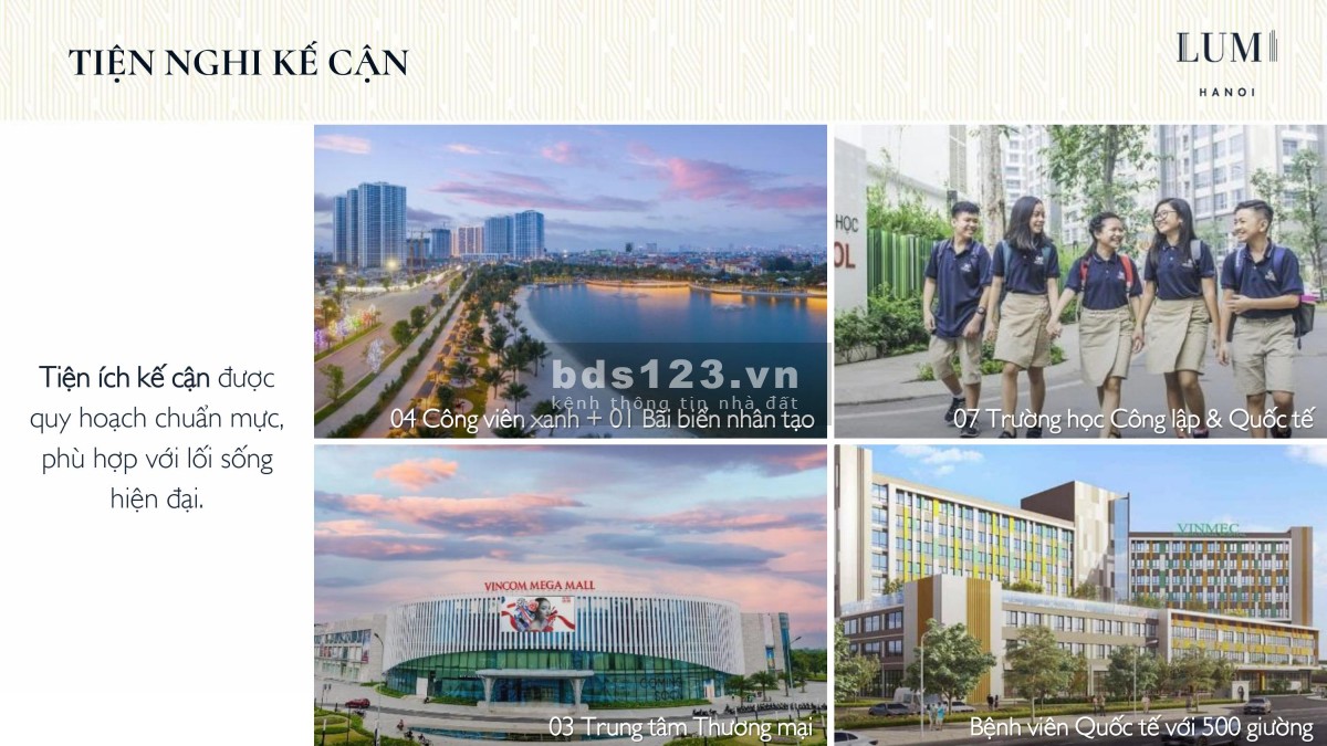 Đặt chỗ ngay - Căn góc đẹp 1PN - 4PN để ở tại Lumi Hà Nội - CĐT Capitaland - Tặng ngay 100 triệu
