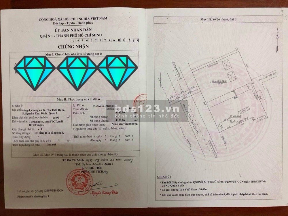 Chính chủ cần bán gấp chung cư Tôn Thất Đạm, trung tâm quận 1 giá rẻ