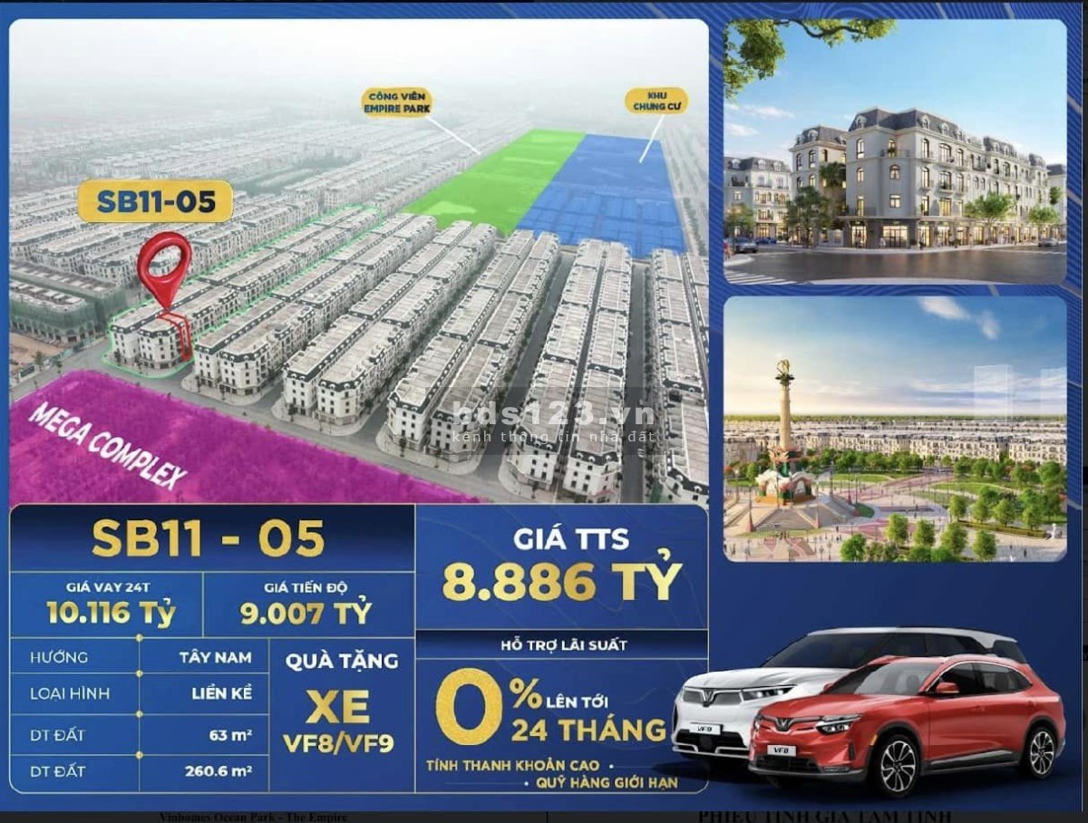 Hàng độc quyền, vị trí đẹp, shophouse kinh doanh SB11-05 vin2 Hưng Yên
