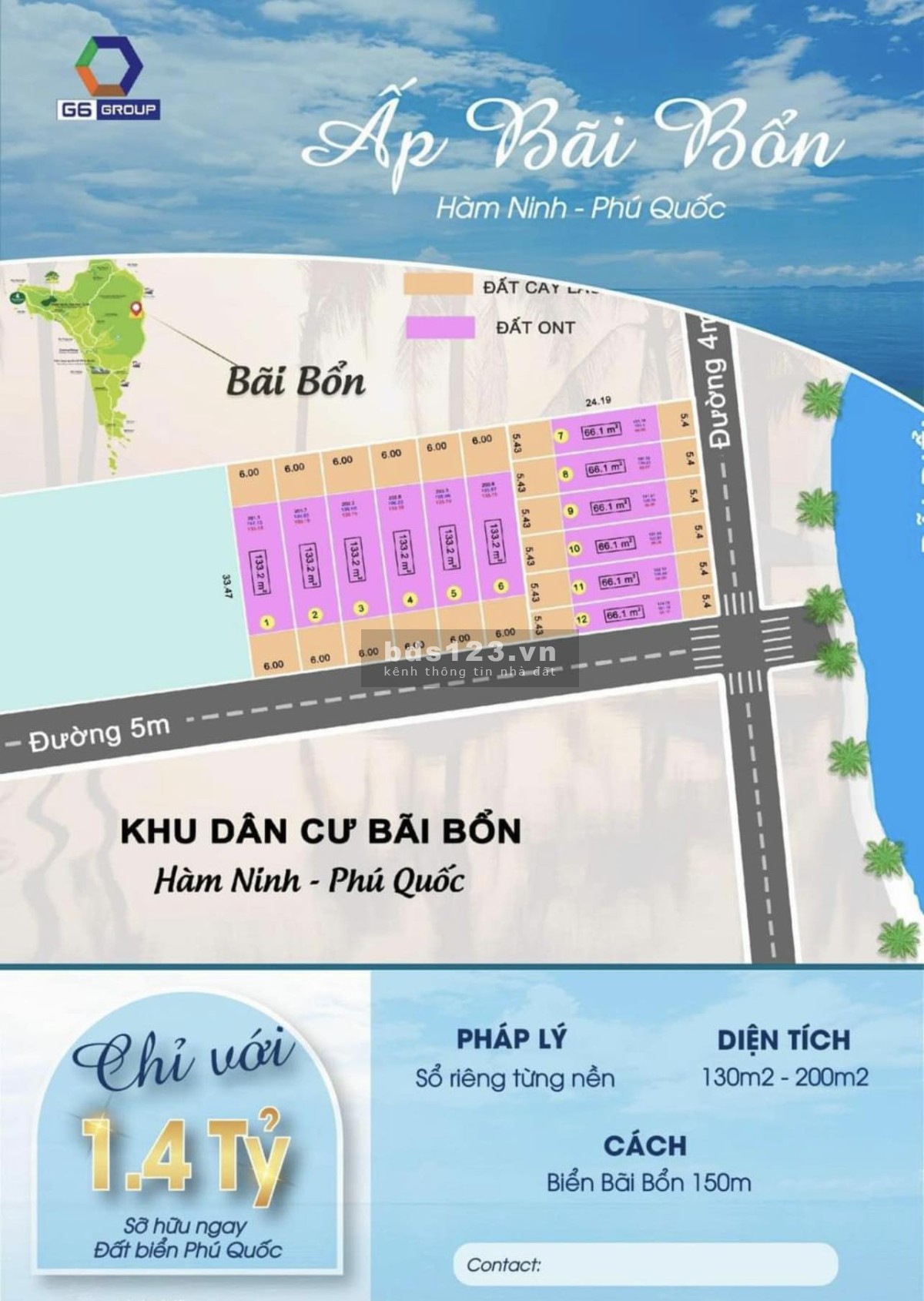 Cần bán gấp đất thổ cư Ấp Bãi Bổn Phú Quốc