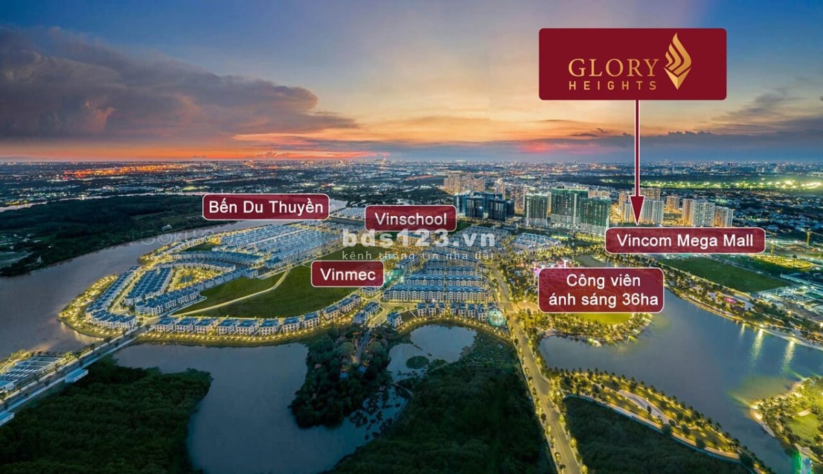 Bán chung cư Glory Heights Vinhomes Grand Park, 3PN, 5.2 tỷ đồng, diện tích 81.8m2