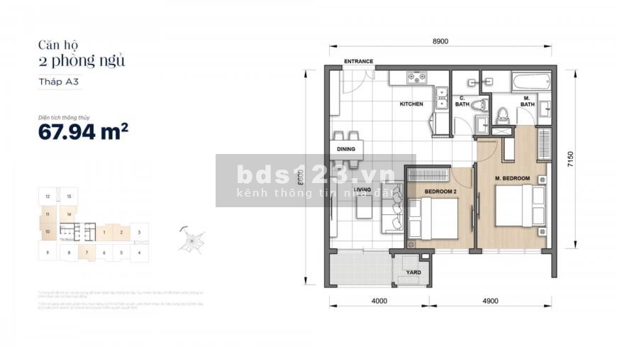 Bán nhanh căn hộ 2PN 74m2 tại The Grand Manhattan giá hấp dẫn LH 0908156234