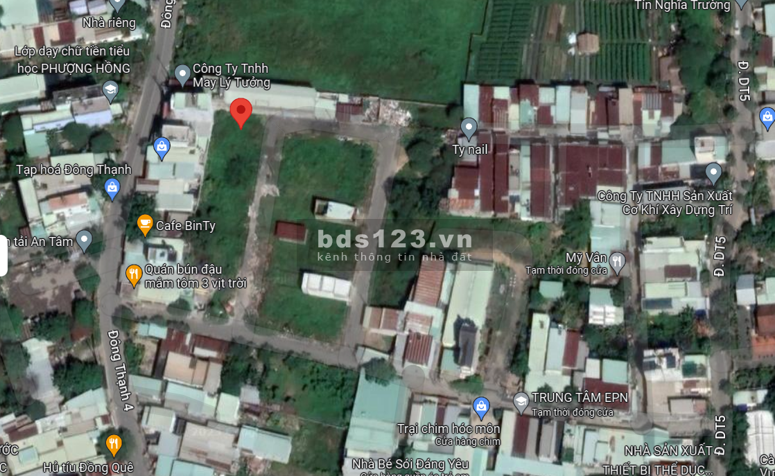 Bán đất 100% thổ cư, có GPXD 3 tầng, Diện tích 80m2 (5x16m), 3tỷ, đường thông Đông Thạnh 4, Ấp 5