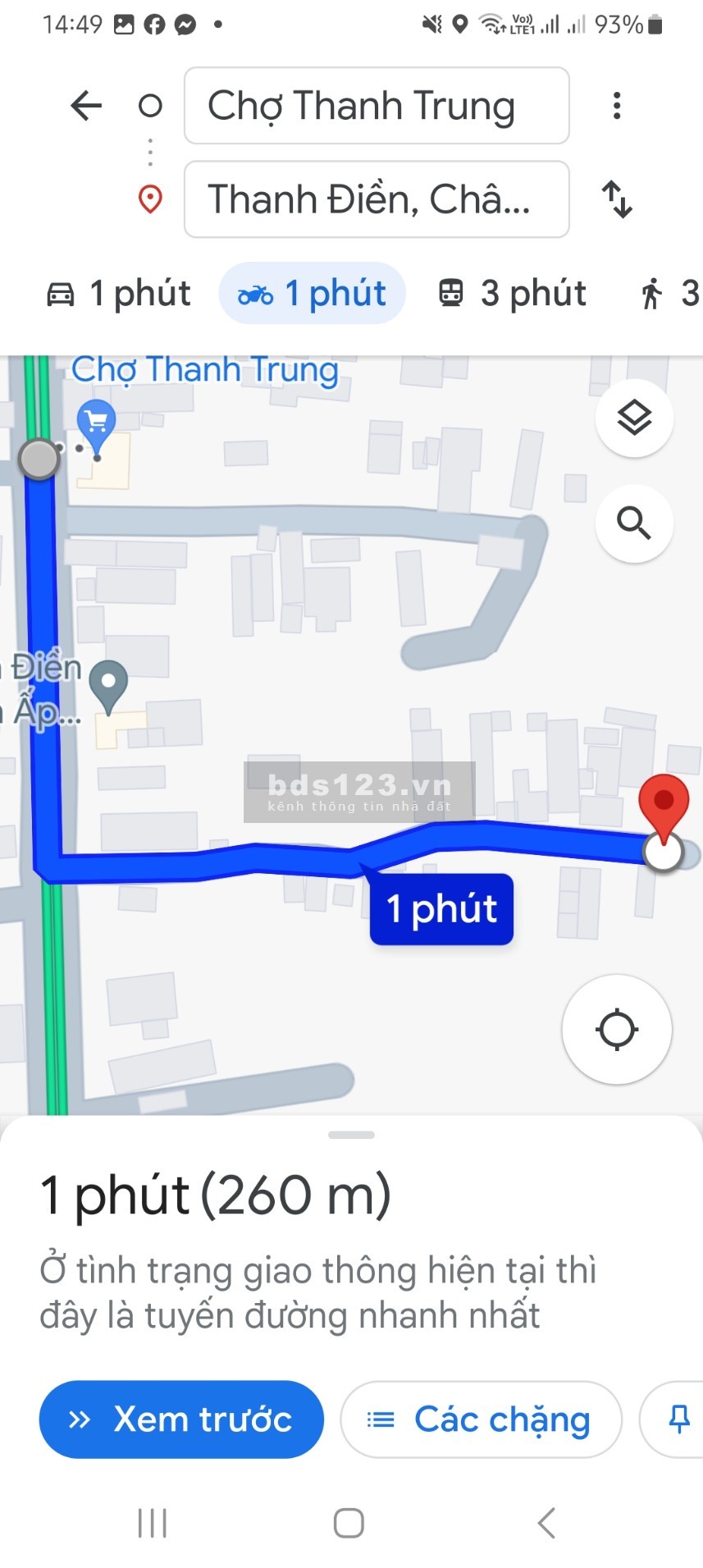 Ngay sát TT TP Tây Ninh. Cơ hội tốt cho nhà đầu tư. Lô đất thổ cư 306m2, Chỉ 1 tỷ!