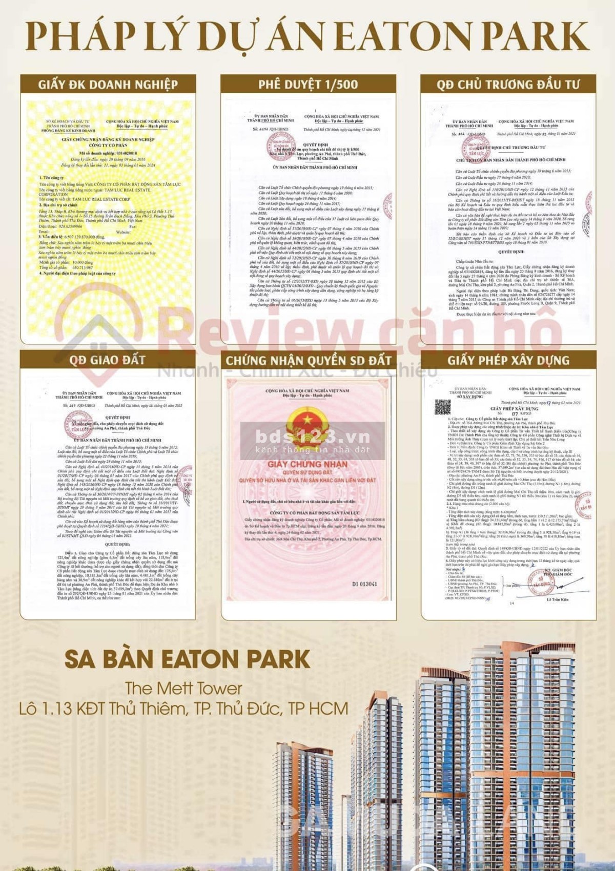 Bán căn hộ Eaton Park Quận 2 nhận booking chỉ từ 100 triệu/căn