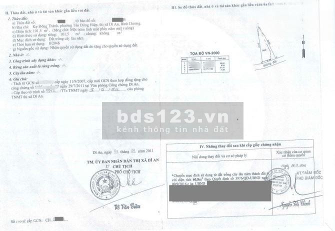 Bán dãy trọ 101m2 gồm 1 kiot 3 phòng ngủ tại Tân Đông Hiệp giá từ 17 triệu/m2 LH 09068xxxxx