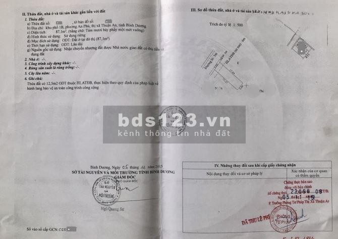 Bán nhanh dãy trọ 87m2 thổ cư 100% đường 7m giá rẻ tại Phan Đình Giót Bình Dương