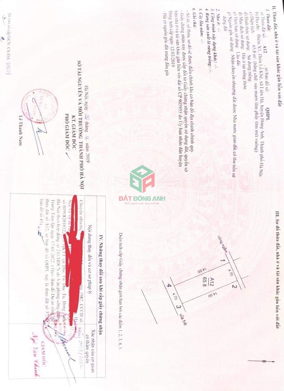 Bán đất đấu giá X1 Lỗ Khê Liên Hà Đông Anh