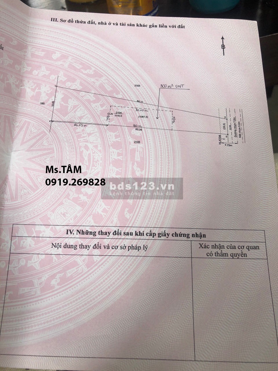 Chính chủ cần bán đất tại xã An Điền, Bến Cát, Bình DươngDiện tích: 1.116m2 (300m2 thổ cư)